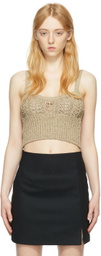 DRAE Beige Cotton Tank Top