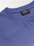 A.P.C. - Marius Logo-Print Tie-Dyed Cotton-Jersey T-Shirt - Purple