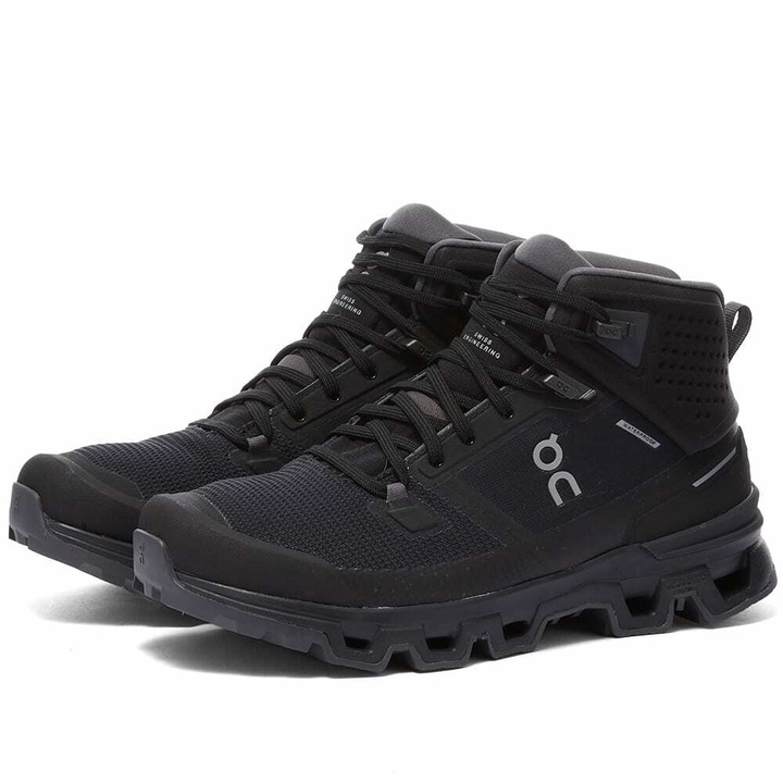 Photo: ON Men's Running Cloudrock 2 Waterproof Sneakers in Black/Eclipse