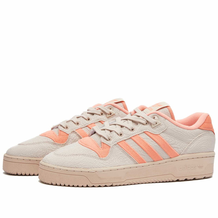 Photo: Adidas Men's Rivalry Low TR Sneakers in Wonder Taupe/Semi Coral Fusion