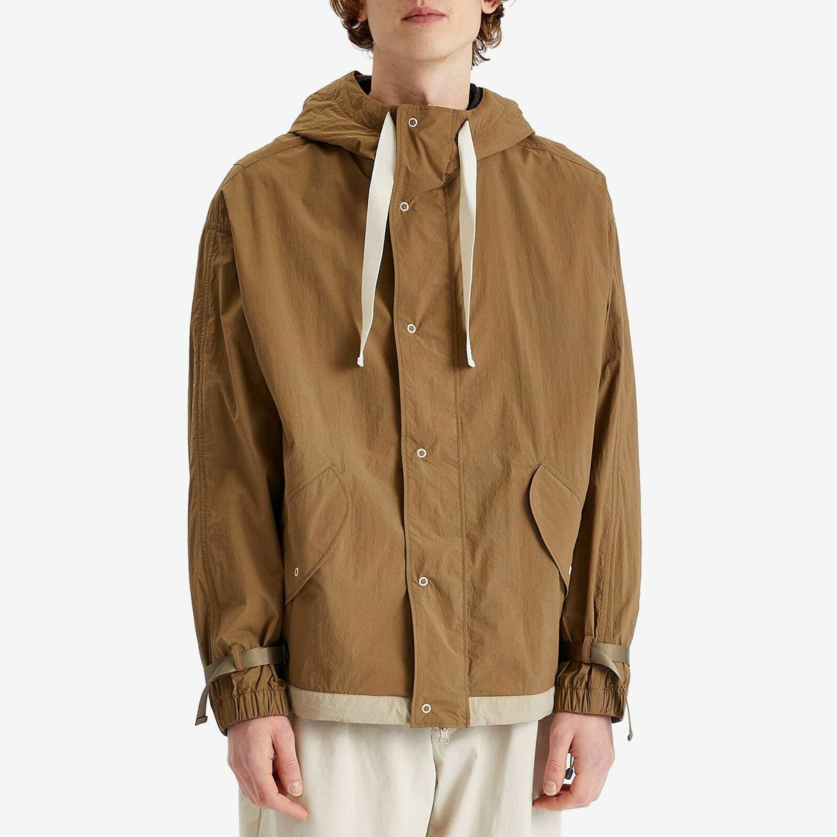 Merely Made Men's Trekking Wind Parka Jacket in Peanut Brown