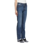 Alexachung Blue Triple Stitch Frayed Jeans