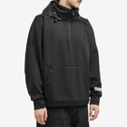 Poliquant Men's Fleece Hooded Quarter Zip Sweatshirt in Black