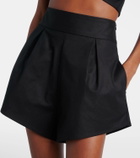 Adriana Degreas High-rise cotton-blend shorts