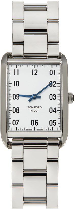 Photo: TOM FORD Silver & White Stainless Steel 001 Watch