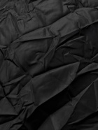 Balmain - Padded Striped Crinkled-Shell Bomber Jacket - Black