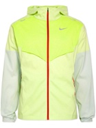 Nike Running - Windunner Packable Colour-Block Stretch-Shell Hooded Jacket - Green