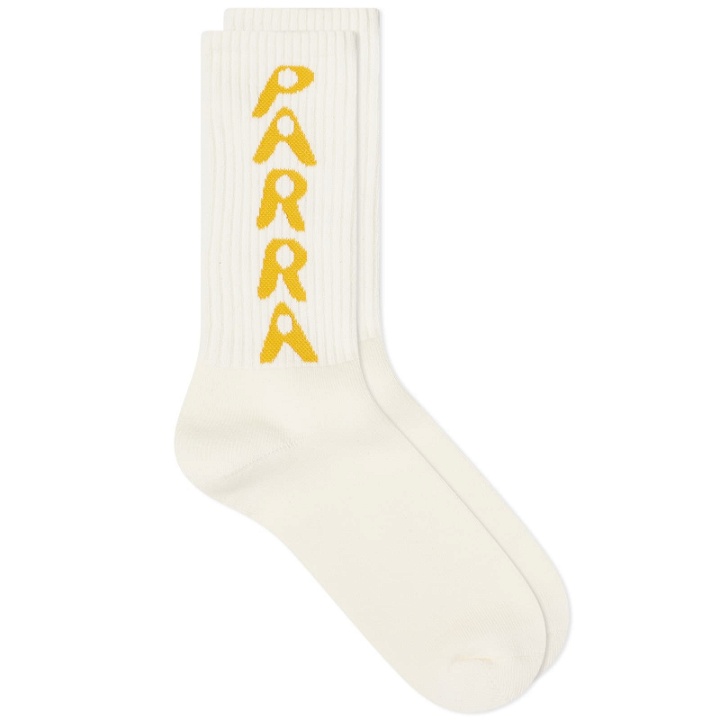 Photo: By Parra Men's Hole Logo Socks in White 