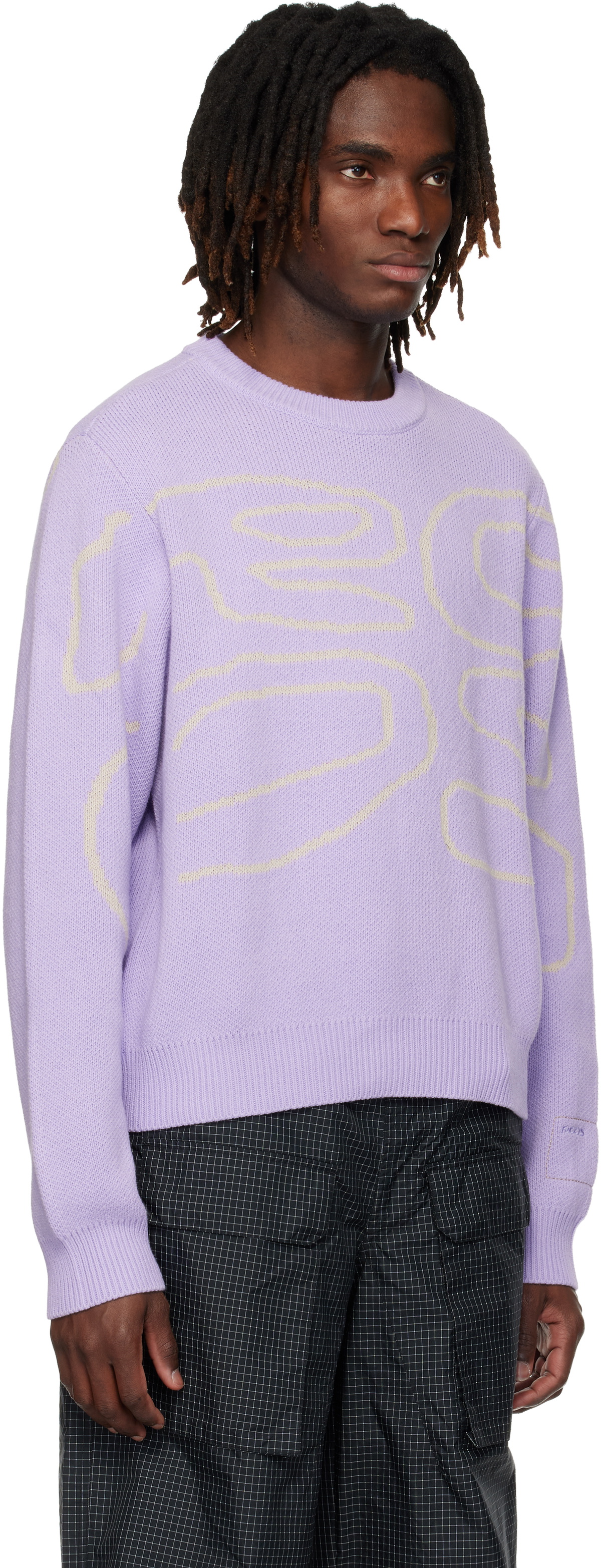 RCOS Purple Stack Logo Knit Sweater