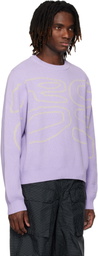 RCOS Purple Stack Logo Knit Sweater