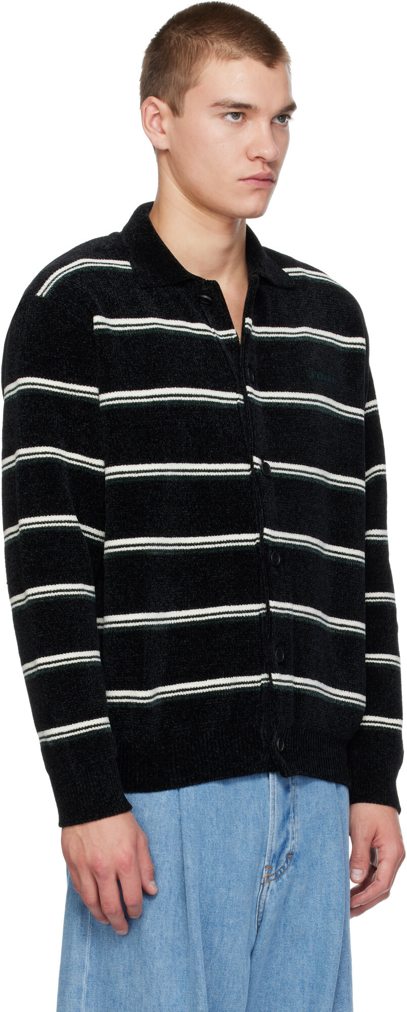 Solid Homme Black Knit Cardigan