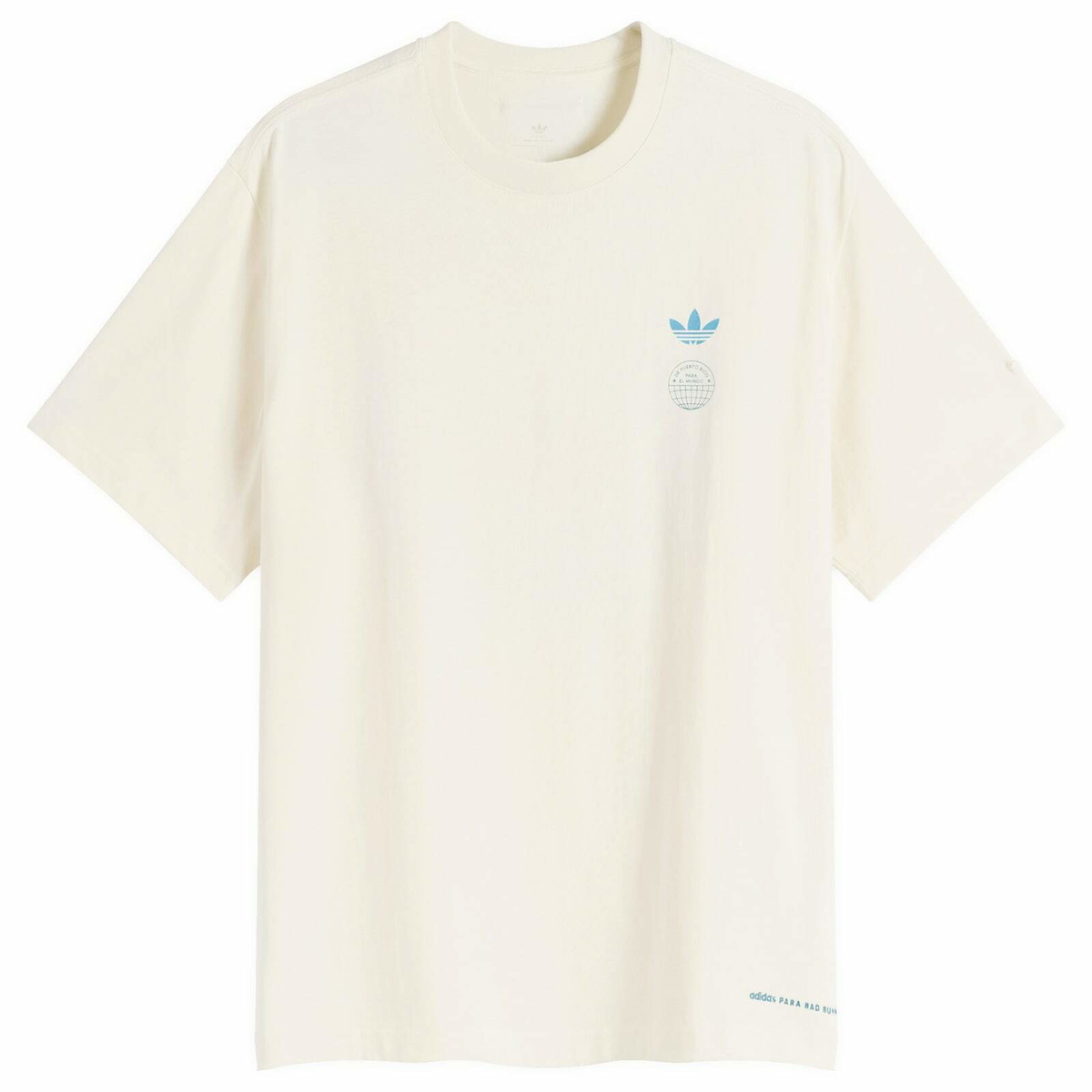 Adidas Men's x Bad Bunny Paris Tour Merch T-Shirt in Cream White