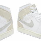 Air Jordan Men's 1 Mid SE Craft Sneakers in White/Light Orewood Brown