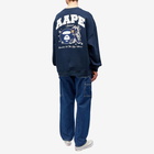 Men's AAPE College Devil Crew Sweat in Navy