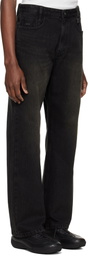 WOOYOUNGMI Black Tin Wash Straight Jeans
