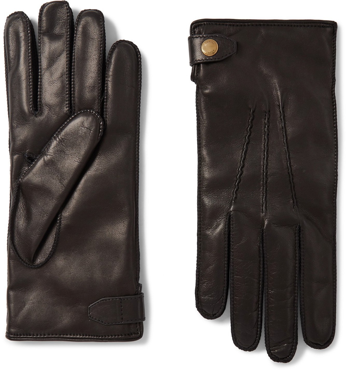 Photo: Dunhill - Cashmere-Lined Leather Gloves - Black