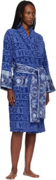 Versace Blue 'I Heart Baroque' Bathrobe
