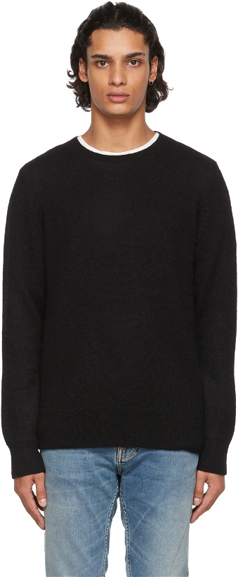 Photo: Nudie Jeans Black Solid Hampus Sweater