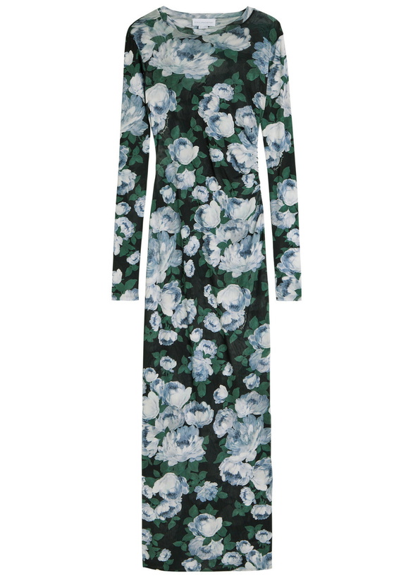 Photo: Stella Mccartney Bunch of Roses Floral-print Mesh Maxi Dress Multicoloured 1