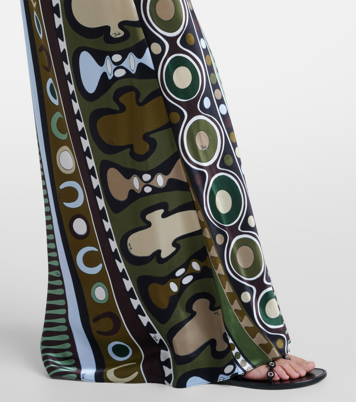Pucci Soleil satin maxi skirt