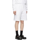 Kenzo White Nylon and Jersey Shorts