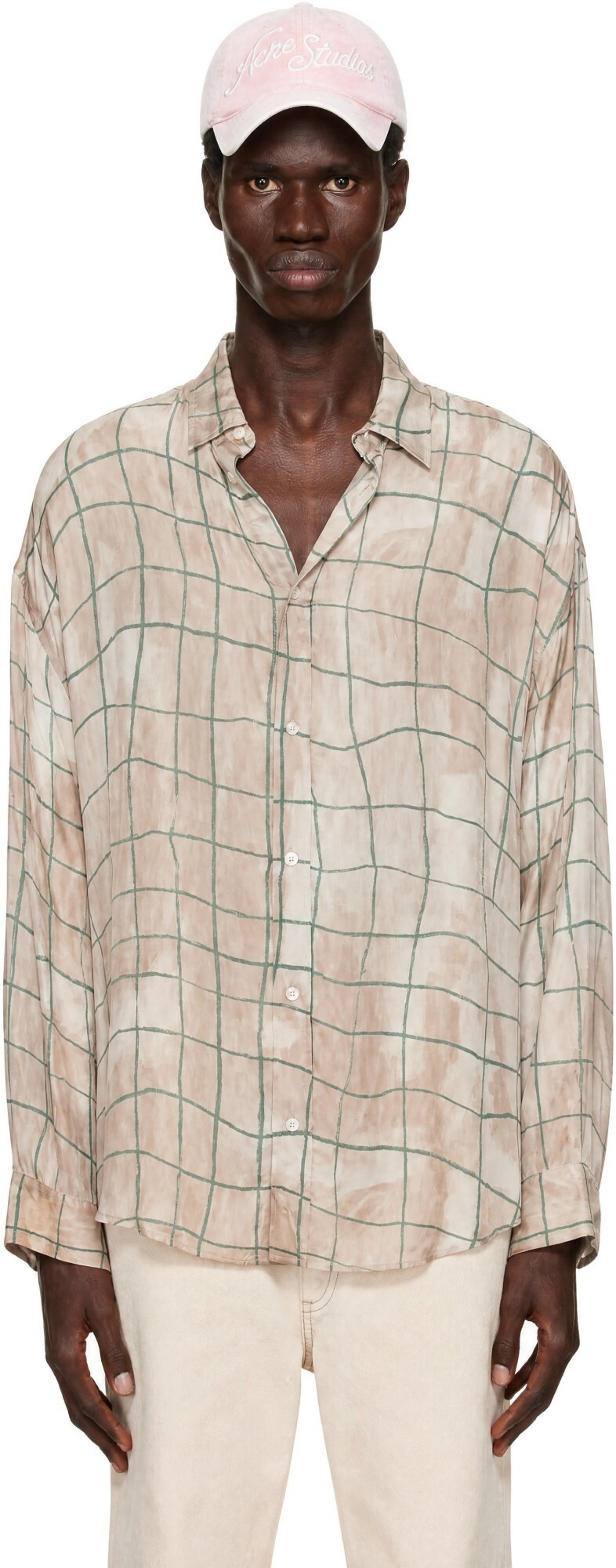 Acne Studios Pink Checkered Shirt