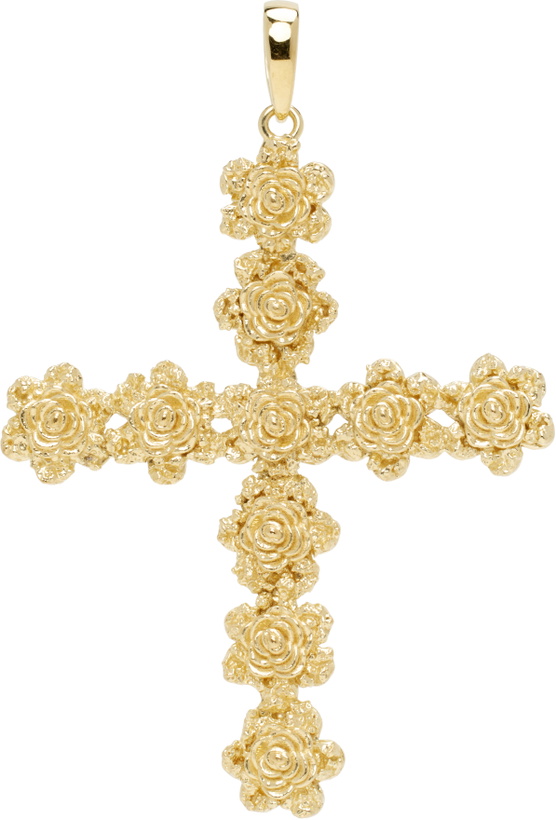Photo: Veneda Carter Gold Flower Cross Pendant