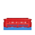 HAY Small Recycled Mix Colour Crate in Red