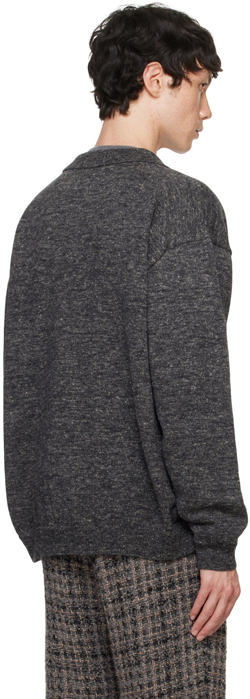 ATON Gray Baby Alpaca Polo