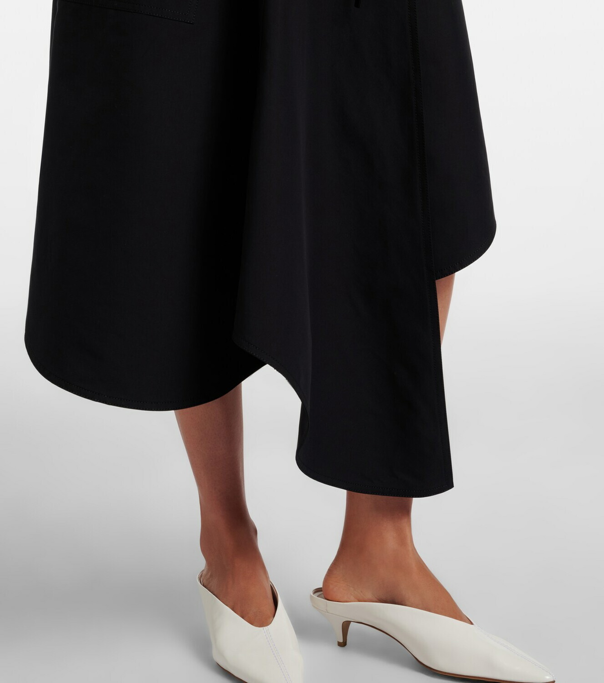 Bottega Veneta Asymmetric cotton midi skirt