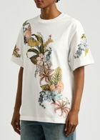 Alemais Oleander Printed Cotton T-shirt Multicoloured