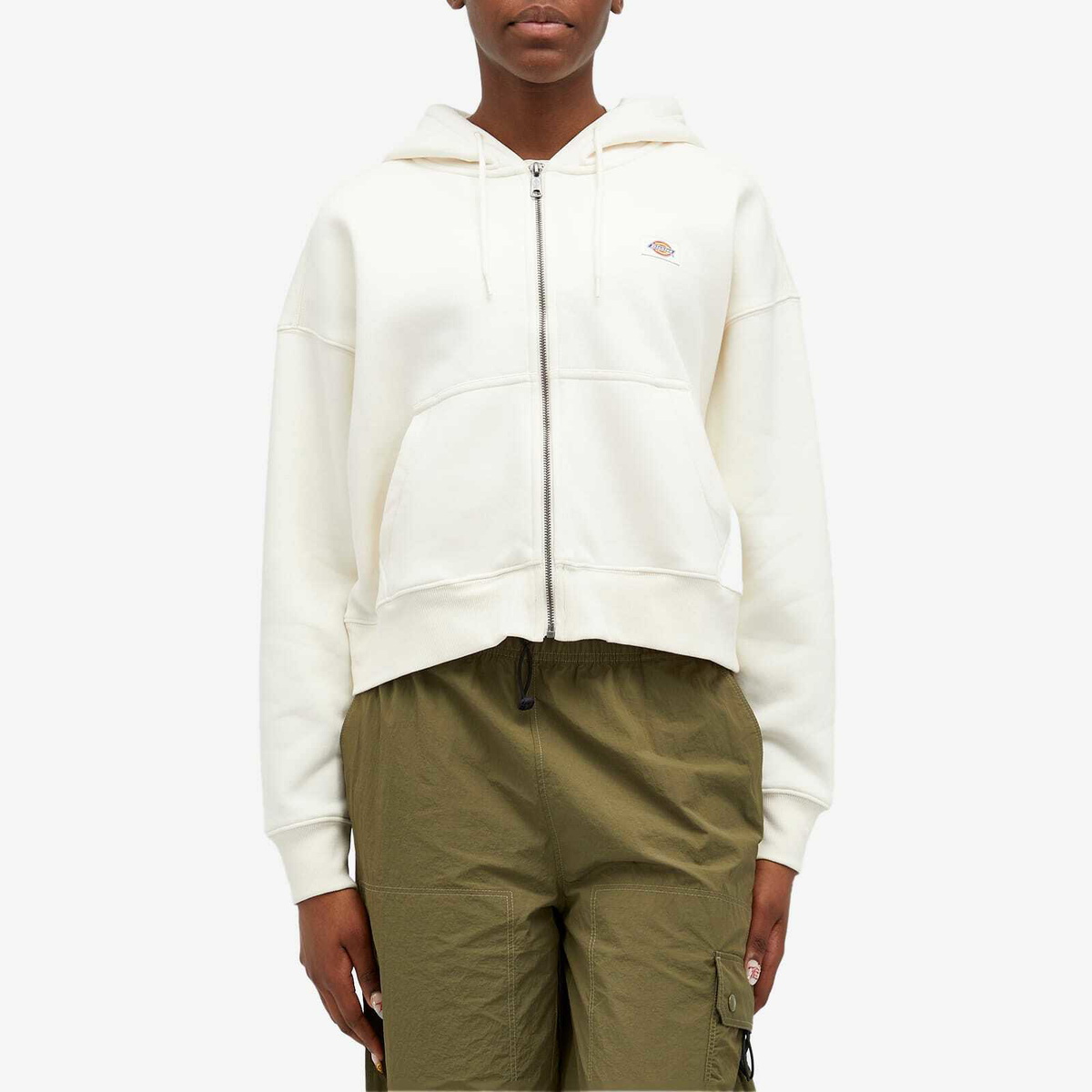 Dickies Women's Oakport Zip Hoodie in Ecru