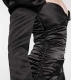 Halpern Gathered satin minidress
