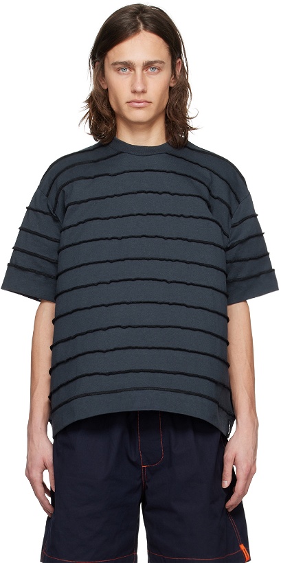 Photo: SUNNEI Navy Striped T-Shirt