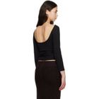 St. Agni Black Soft Jersey Ballerina Long Sleeve T-shirt