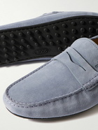 Tod's - City Gommino Logo-Debossed Suede Driving Shoes - Blue