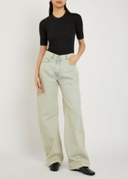 Calvin Klein Aubriella Ribbed Stretch-cotton T-shirt Black