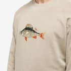 Foret Men's Bait Embroidered Crew Sweat in Fog