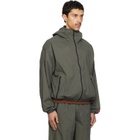 The North Face Khaki TNF Red Box Packable Hooded Wind Jacket