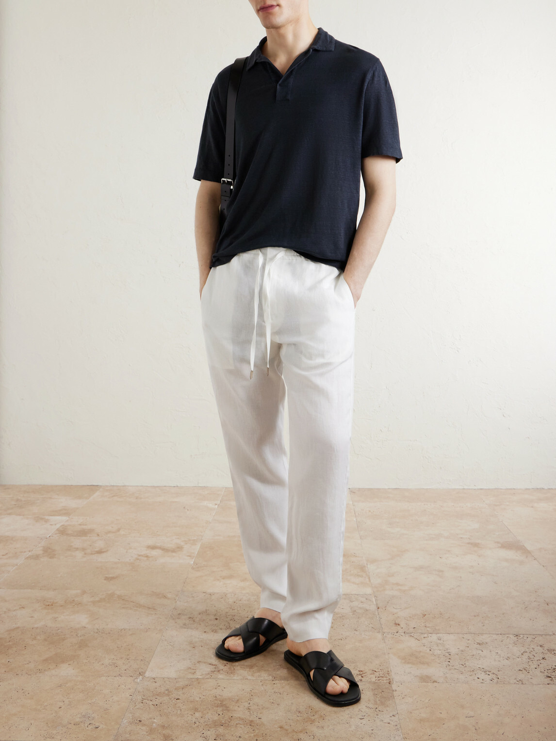 Canali - Linen Polo Shirt - Blue