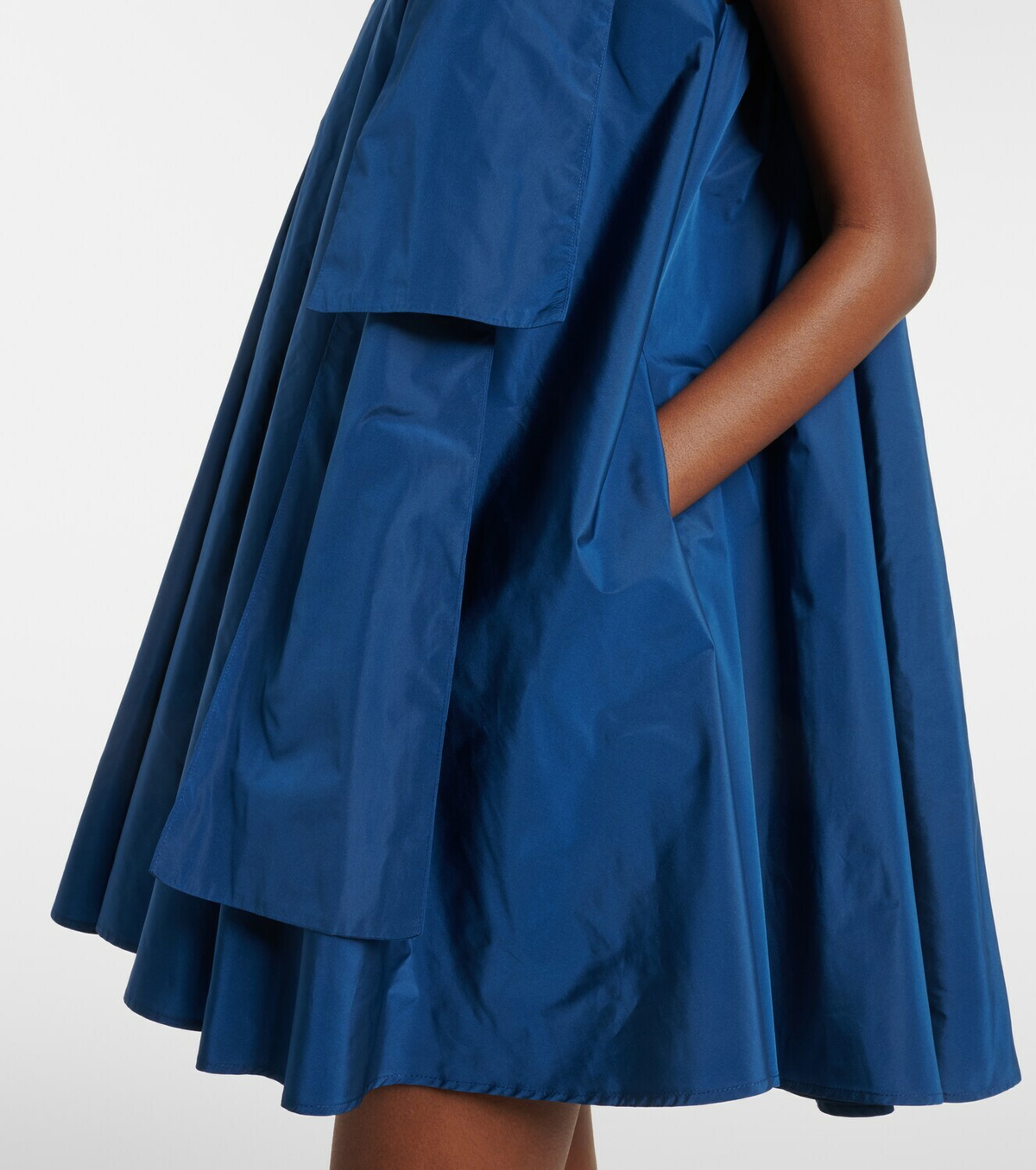 Max Mara Elegante tie-neck taffeta minidress