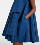 Max Mara Elegante tie-neck taffeta minidress