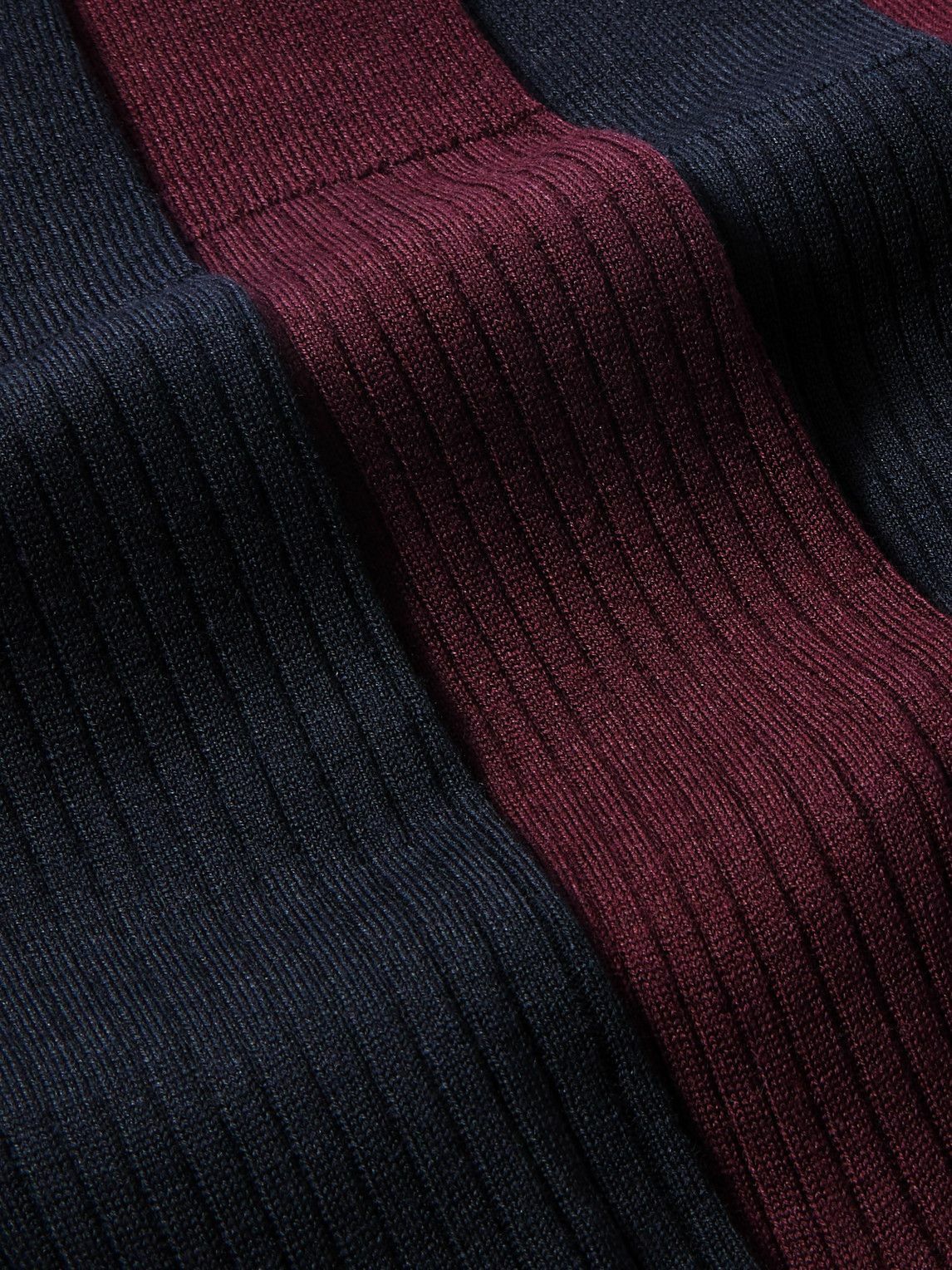 Falke - N7 Finest Two-Pack Ribbed Virgin Wool-Blend Socks - Blue