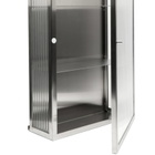 ferm LIVING Haze Wall Cabinet - Reeded Glass in Stainless Steel 