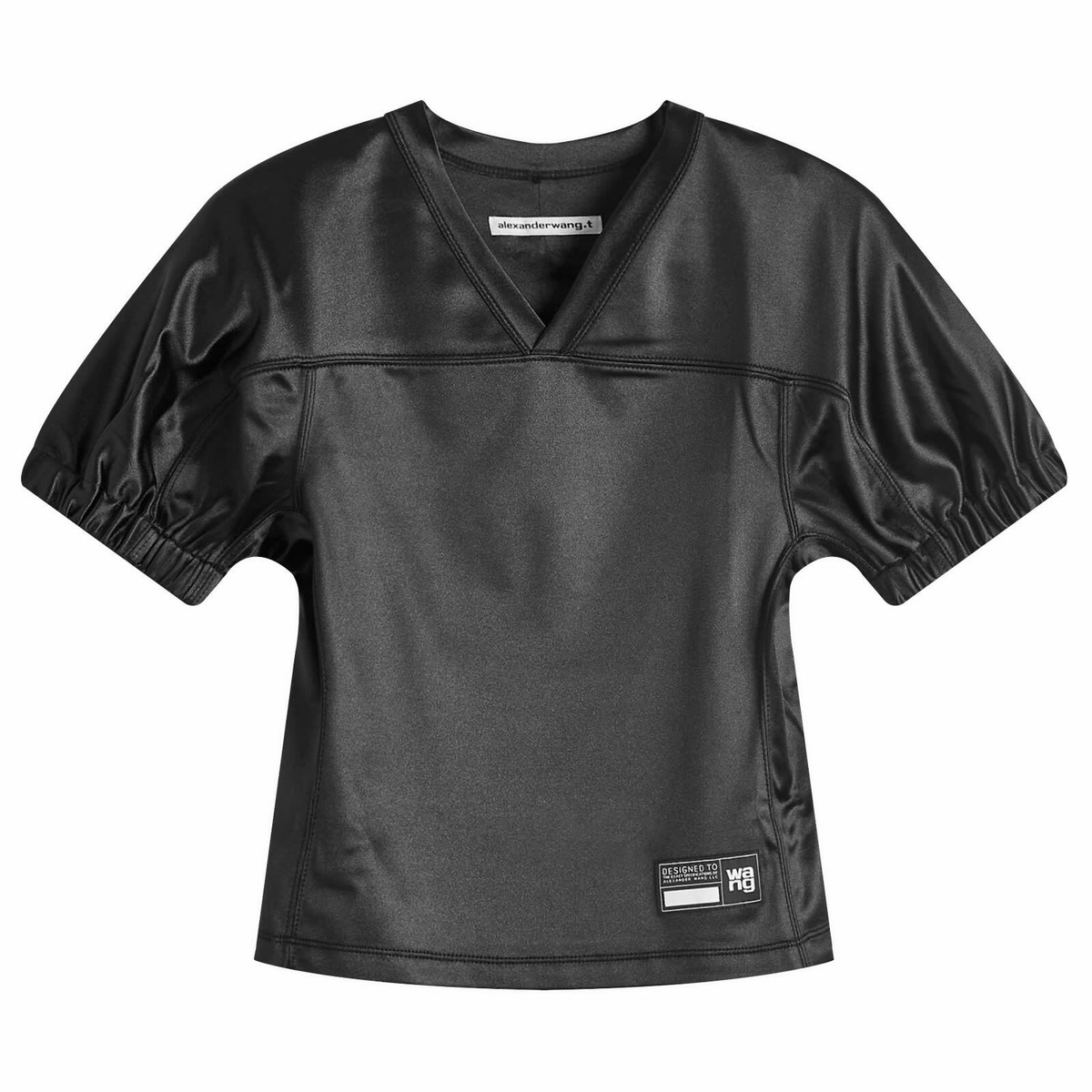 【ALEXANDER WANG】T-SHIRT FOOTBALL Alexander Wang Football Jersey Player ID T-Shirt Black - US