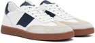COLLEGIUM White & Navy Pillar Court II Sneakers