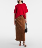 Proenza Schouler White Label Nayah suede midi skirt