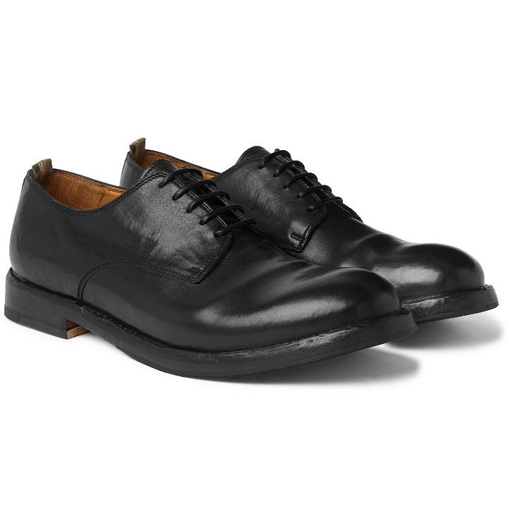 Photo: Officine Creative - Character Leather Derby Shoes - Black