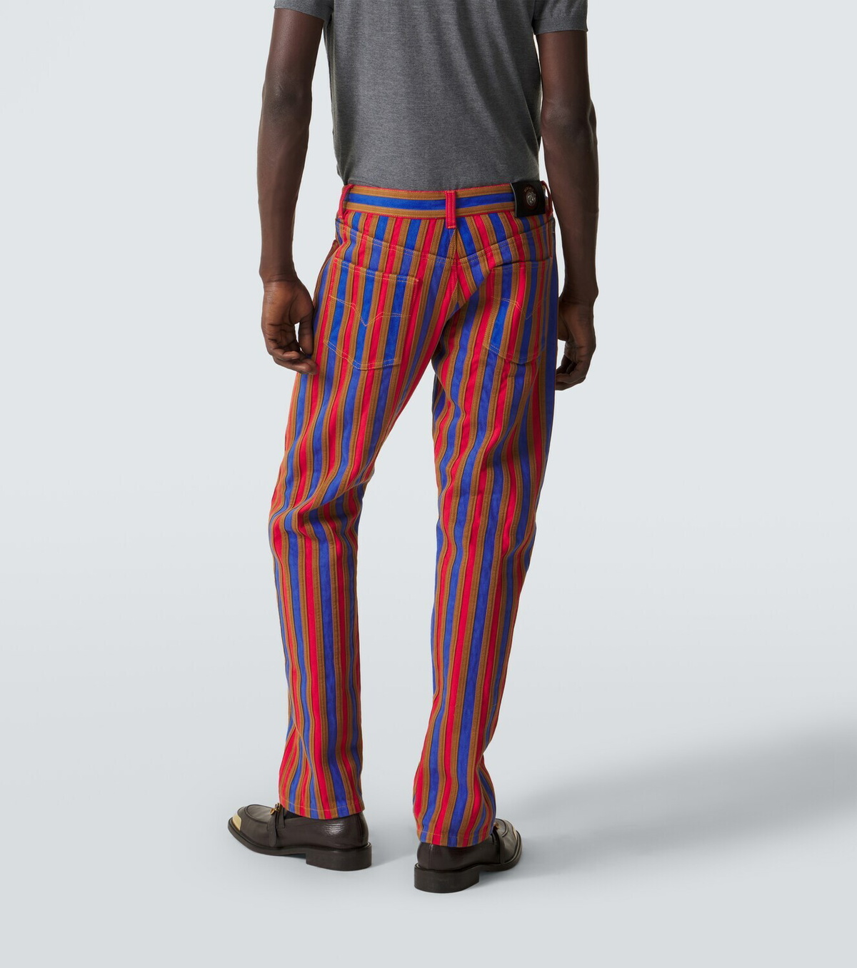Versace Striped straight jeans