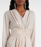 Marant Etoile Pleated gathered midi dress